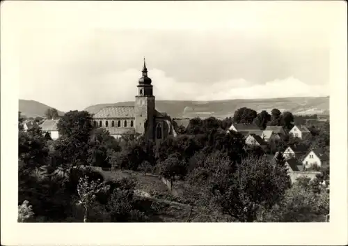 Ak Thalbürgel Bürgel in Thüringen, Klosterkirche, Teilansicht Ort