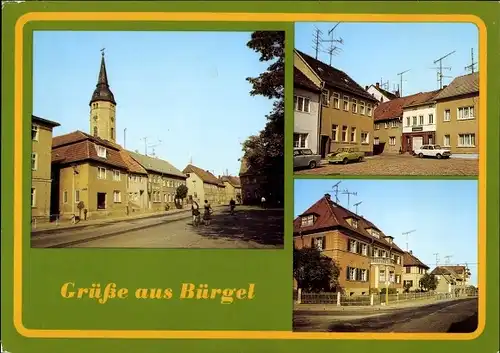 Ak Bürgel in Thüringen, Karl-Marx-Platz, Baderplatz, Eisenberger Straße