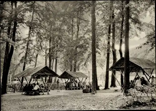 Ak Dahlen in Sachsen, Dahlener Heide, Konsum Waldgaststätte Hospitalhütte, Gastronomie