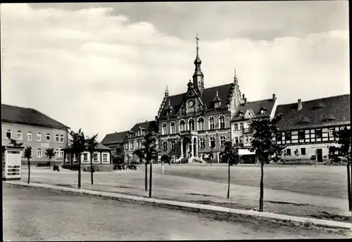 Ak Dahlen in Sachsen,  Karl-Marx-Platz, Rathaus