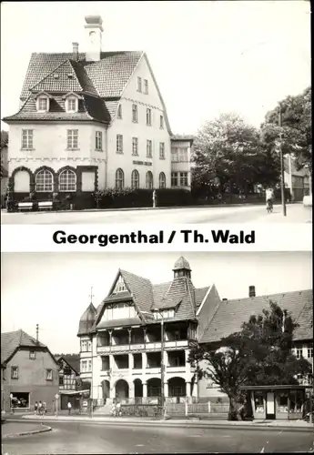 Ak Georgenthal Thüringer Wald, Ferienheim Clara Zetkin, Hotel Deutscher Hof