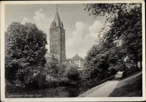 Ak Delitzsch in Sachsen, Breiter Turm