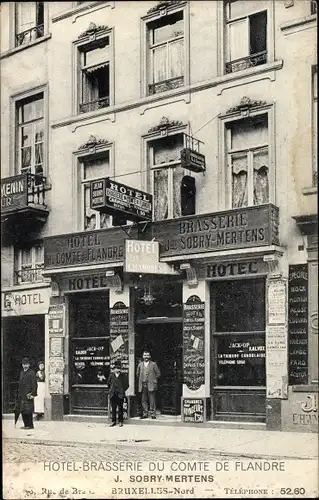 Ak Bruxelles Brüssel, Hotel-Brasserie du Comte de Flandre