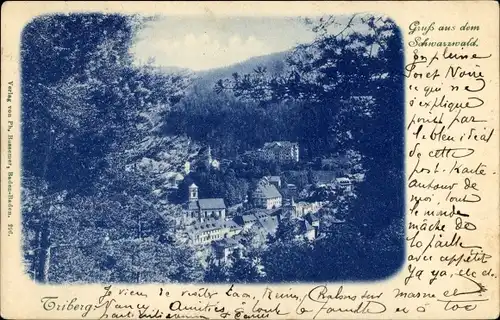 Ak Triberg im Schwarzwald, Teilansicht des Ortes