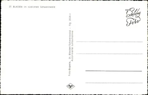 Ak Sankt Blasien im Schwarzwald, Luftbild, Ortsansicht
