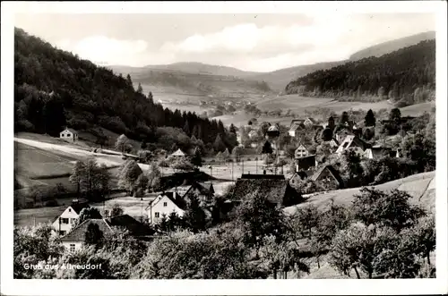 Ak Altneudorf Schönau im Odenwald, Gasthof deutscher Kaiser, Ortsansicht, Panorama