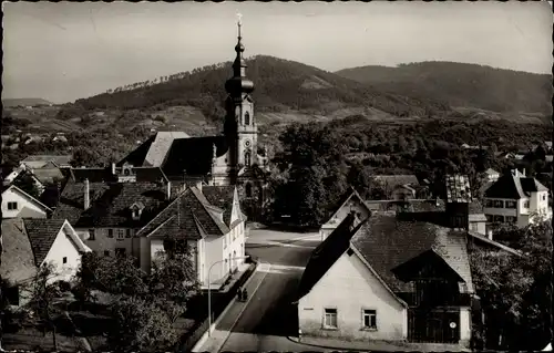 Ak Kappelwindeck Bühl in Baden, Blick auf den Ort, Kirche