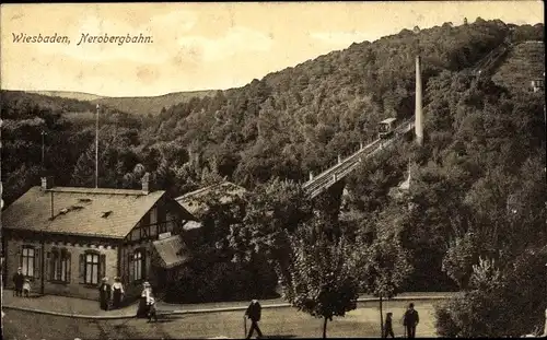 Ak Wiesbaden in Hessen, Nerobergbahn, Bahnhof