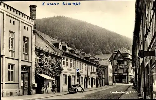 Ak Leutenberg in Thüringen, Straßenpartie mit Gasthaus, Konsum