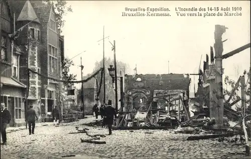 Ak Brüssel, Weltausstellung 1910, Place du Marche