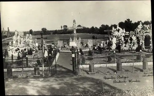 Foto Ak Herstal Wallonien Lüttich, Combes Belges, Rabosée Wandre, Ehrenstätte, Kreuz