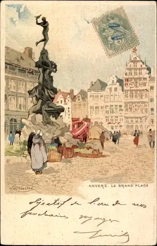 Künstler Ak Cassiers, Henri, Antwerpen Anvers Flandern, La Grand Place