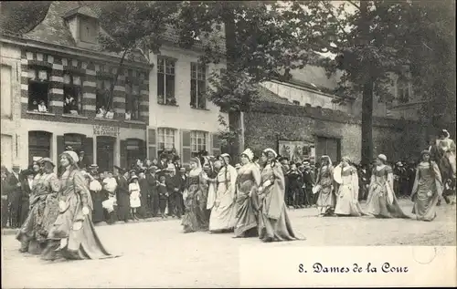 Ak Fest, Festzug, Verkleidete Menschen, Dames de la Cour