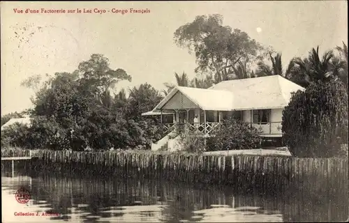 Ak Französisch Kongo, Vue d'une Factorerie sur le Lac Cayo
