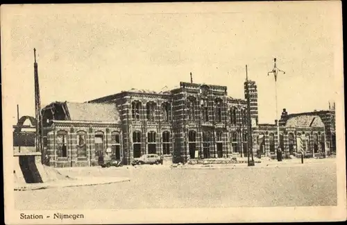 Ak Nijmegen Gelderland, Station, Bahnhof