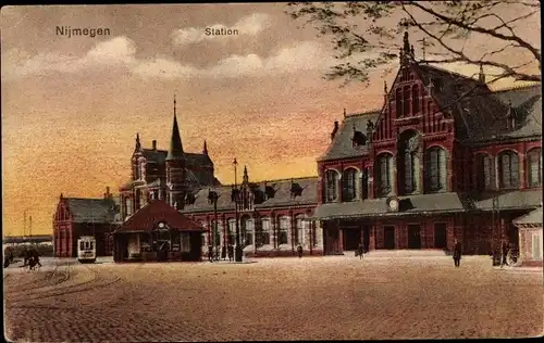 Ak Nijmegen Gelderland, Station, Bahnhof
