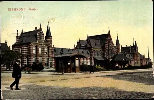 Ak Nijmegen Gelderland, Station, Bahnhof