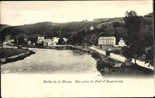 Ak Anseremme Dinant Wallonien Namur, Vue prise du Pont, Meuse