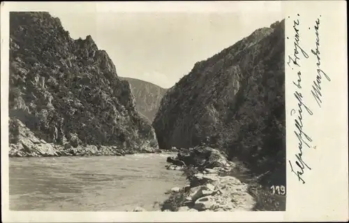 Foto Ak Mazedonien, Trojari, Felsenschlucht, Wasser