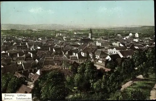 Ak Zemun Semlin Beograd Belgrad Serbien, Gesamtansicht