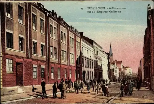 Ak Euskirchen in Nordrhein Westfalen, Partie in der Wilhelmstrasse, Kinder, Häuser