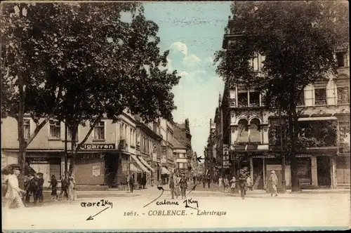 Ak Koblenz am Rhein, Lohrstraße, Zigarren Geschäft