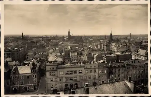 Ak Opava Troppau Region Mährisch Schlesien, Gesamtansicht vom Minoritenturm