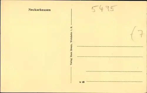 Ak Neckarhausen in Baden, Teilansicht