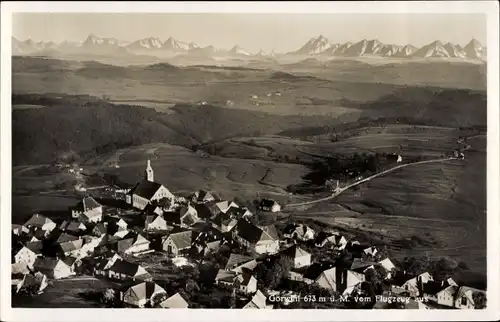 Ak Görwihl im Schwarzwald, Fliegerbild vom Ort