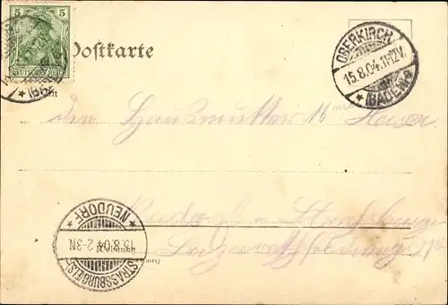 Ak Oberkirch im Renchtal Baden, Bierbrauerei, Totalansicht der Ortschaft