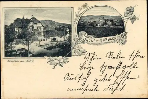 Ak Durbach in Baden, Gasthaus zum Ritter, Totalansicht