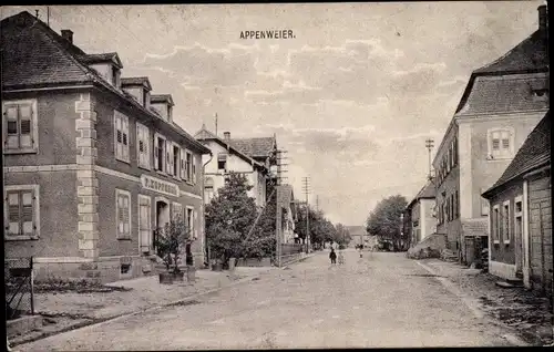Ak Appenweier in Baden Schwarzwald, Straßenpartie im Ort