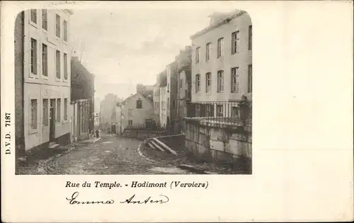 Ak Hodimont Verviers Wallonien Lüttich, Rue du Temple