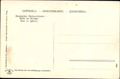 Ak Bosnischer Holzverkäufer, Koni sa drvima