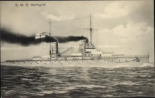 Ak Deutsches Kriegsschiff, SMS Markgraf, Kaiserliche Marine