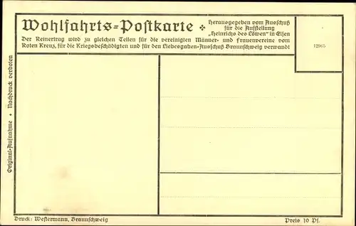 Ak Braunschweig in Niedersachsen, Heinrich der Löwe in Eisen, Kriegswahrzeichen