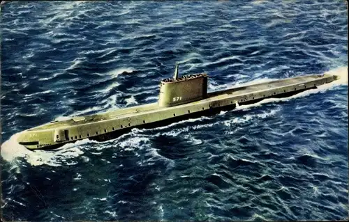 Ak Französisches U Boot, Nautilus, Sous Marin Atomique, Comité National de L'Enfance, 571
