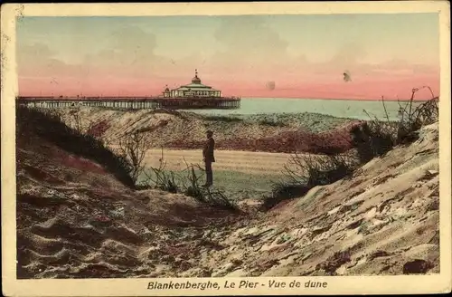 Ak Blankenberghe Blankenberge Westflandern, Le Pier - Vue de dune