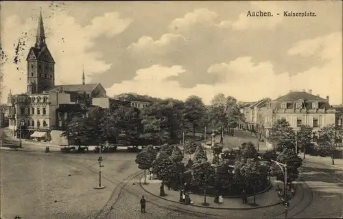 Ak Aachen, Kaiserplatz