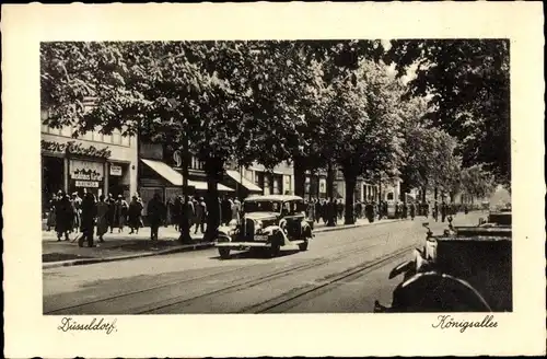 Ak Düsseldorf am Rhein, Königsallee, Passanten