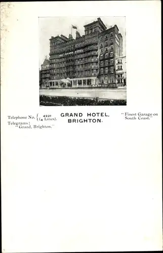 Ak Brighton East Sussex England, Grand Hotel