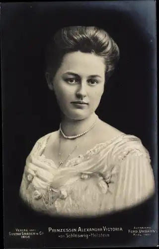 Ak Prinzessin Alexandra Viktoria von Schleswig Holstein, Portrait