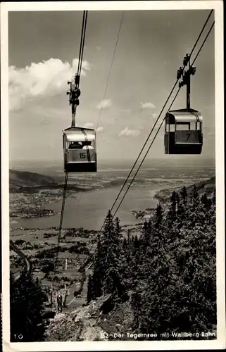 Ak Der Tegernsee mit Blick auf die Wallberg Bahn, Gondeln