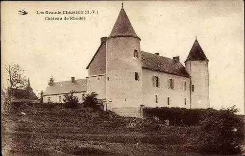 Ak Les Grands Chézeaux Haute Vienne, Château de Rhodes