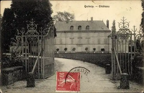 Ak Quincy Seine et Marne, Château