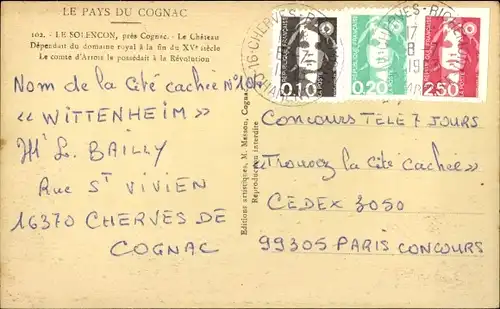 Ak Le Solencon Charente, Le Pays du Cognac, Le Chateau