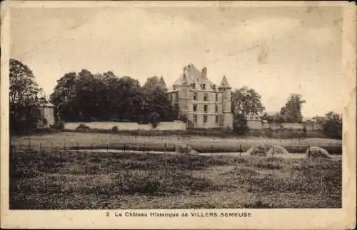 Ak Villers Semeuse Ardennes, Le Chateau Historique