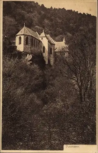 Ak Ribeauvillé Rappoltsweiler Elsass Haut Rhin, Notre-Dame de Dusenbach, Wallfahrtskirche, Kloster