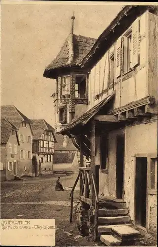 Ak Scherwiller Scherweiler Elsass Bas Rhin, Corps de Garde, Wachstube