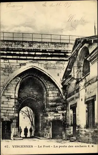 Ak Vincennes Val de Marne, Le Fort, La porte des archers